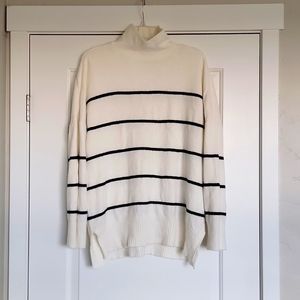 Abercrombie oversized striped leggings friendly turtleneck